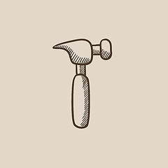 Image showing Hammer sketch icon.