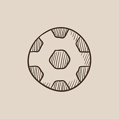 Image showing Soccer ball sketch icon.