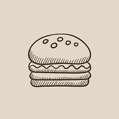 Image showing Hamburger sketch icon.