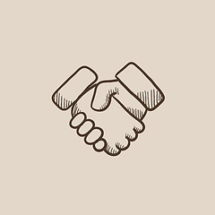 Image showing Handshake sketch icon.
