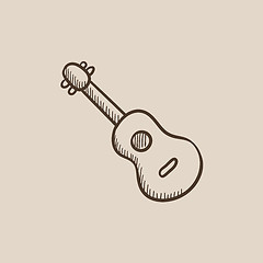 Image showing Guitar sketch icon.