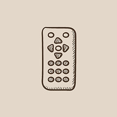 Image showing Remote control sketch icon.