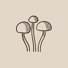 Image showing Mushroom sketch icon.