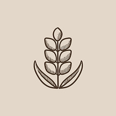 Image showing Wheat sketch icon.