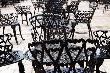 Image showing Wrought iron furniture