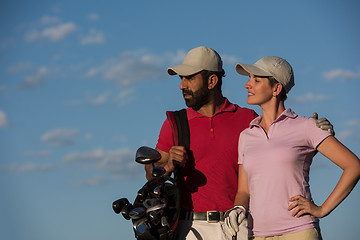 Image showing portrait of couple on golf course