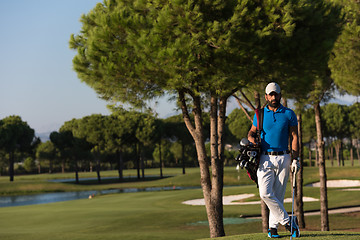 Image showing golf player portrait at course