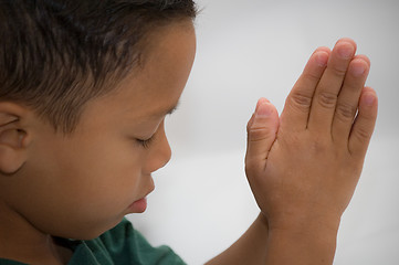 Image showing Boy Praying