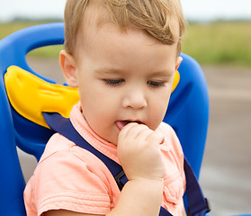 Image showing Closeup portrait of a cute little boy