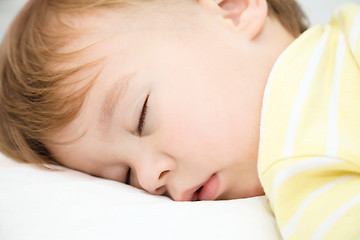 Image showing Little boy is sleeping