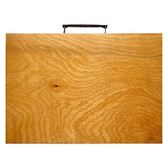 Image showing Wood briefcase isolated