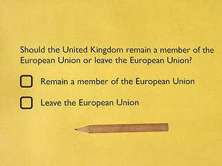 Image showing Brexit referendum in UK