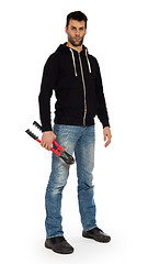 Image showing Robber with red bolt cutters