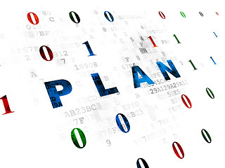 Image showing Business concept: Plan on Digital background