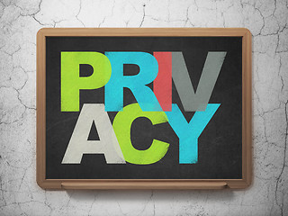 Image showing Protection concept: Privacy on School board background