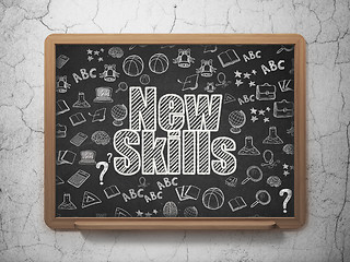 Image showing Education concept: New Skills on School board background