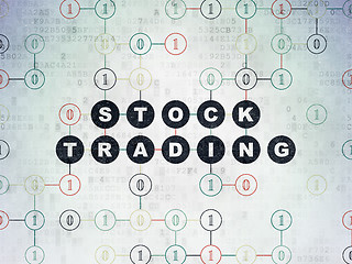 Image showing Business concept: Stock Trading on Digital Data Paper background