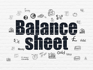 Image showing Money concept: Balance Sheet on wall background