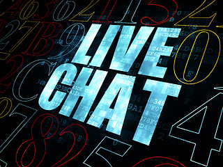 Image showing Web development concept: Live Chat on Digital background