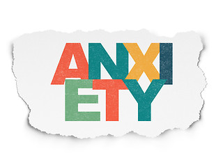 Image showing Healthcare concept: Anxiety on Torn Paper background