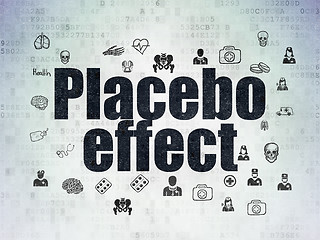 Image showing Medicine concept: Placebo Effect on Digital Data Paper background