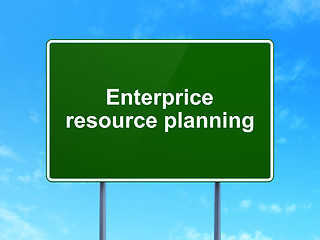 Image showing Business concept: Enterprice Resource Planning on road sign background