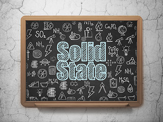 Image showing Science concept: Solid State on School board background