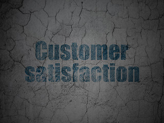 Image showing Advertising concept: Customer Satisfaction on grunge wall background