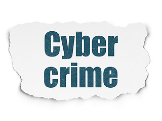 Image showing Privacy concept: Cyber Crime on Torn Paper background