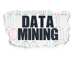 Image showing Data concept: Data Mining on Torn Paper background