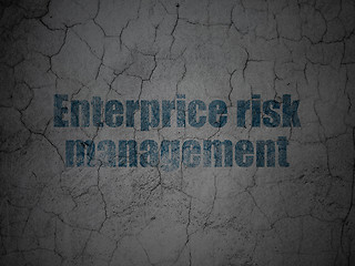 Image showing Finance concept: Enterprice Risk Management on grunge wall background