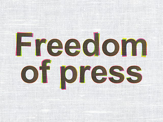 Image showing Politics concept: Freedom Of Press on fabric texture background