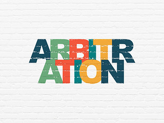 Image showing Law concept: Arbitration on wall background