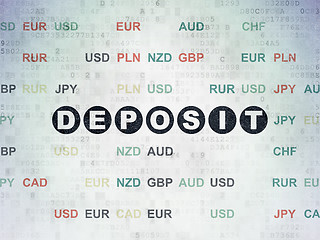 Image showing Money concept: Deposit on Digital Data Paper background