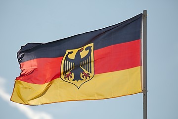 Image showing German Flag In The Wind