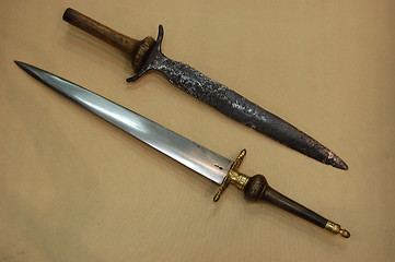 Image showing Old bayonets