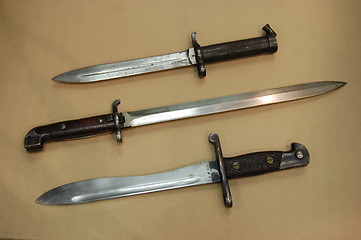 Image showing Old bayonets