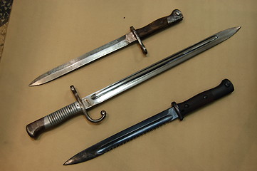 Image showing Old bayonets