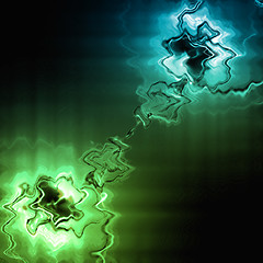 Image showing abstract green and blue background
