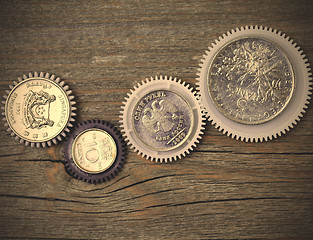 Image showing coins as a gears