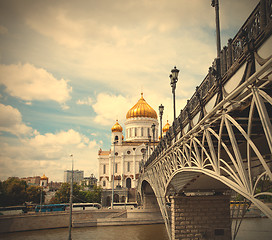 Image showing Cathedral of Christ the Saviour and Bridge