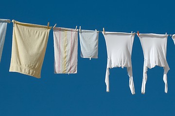 Image showing Clothes Hanging Outside