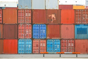 Image showing Stacked Containers