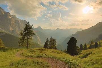 Image showing Alpine Sunset Falre