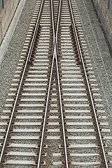 Image showing Merging Railway Tracks