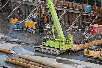 Image showing Construction site machinery