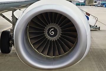 Image showing Jet turbine Closeup