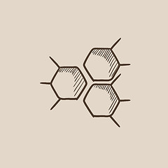 Image showing Chemical formula sketch icon.