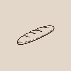 Image showing Baguette sketch icon.