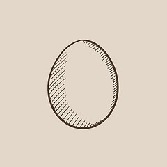 Image showing Egg sketch icon.